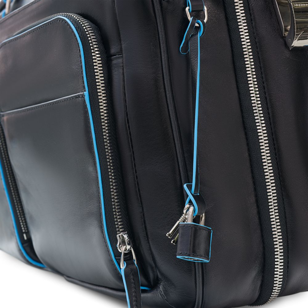 Сумка мужская для ноутбука Piquadro Blue Square, черная Сумка мужская для ноутбука Piquadro Blue Square, черная