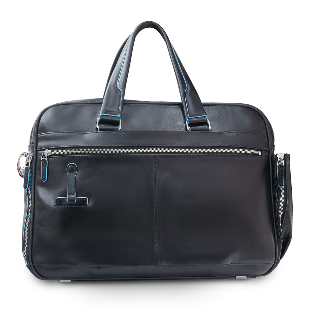 Сумка мужская для ноутбука Piquadro Blue Square, черная Сумка мужская для ноутбука Piquadro Blue Square, черная