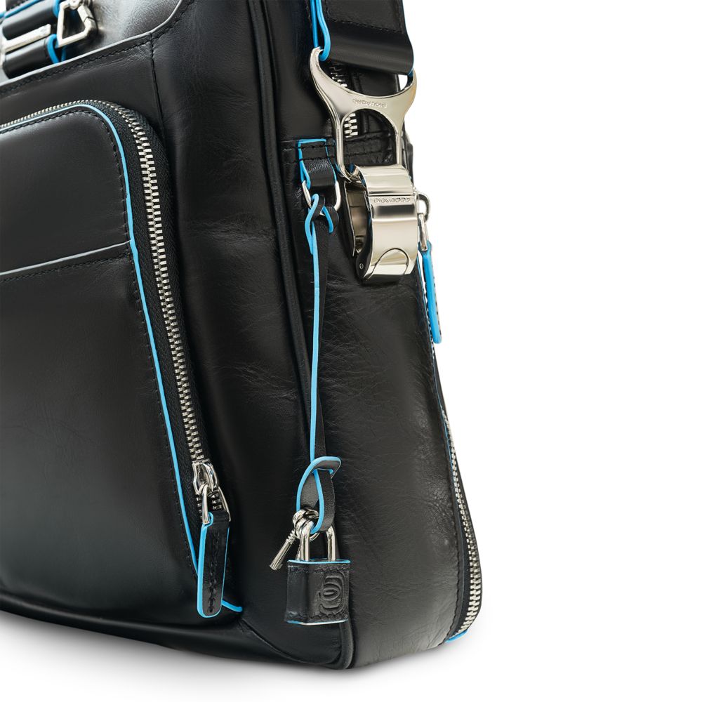 Сумка с отделением для ноутбука Piquadro Blue Square, черная Сумка с отделением для ноутбука Piquadro Blue Square, черная