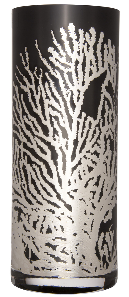 Ваза черно-серебристая «Inspiration», 30см Ваза черно-серебристая «Inspiration», 30см