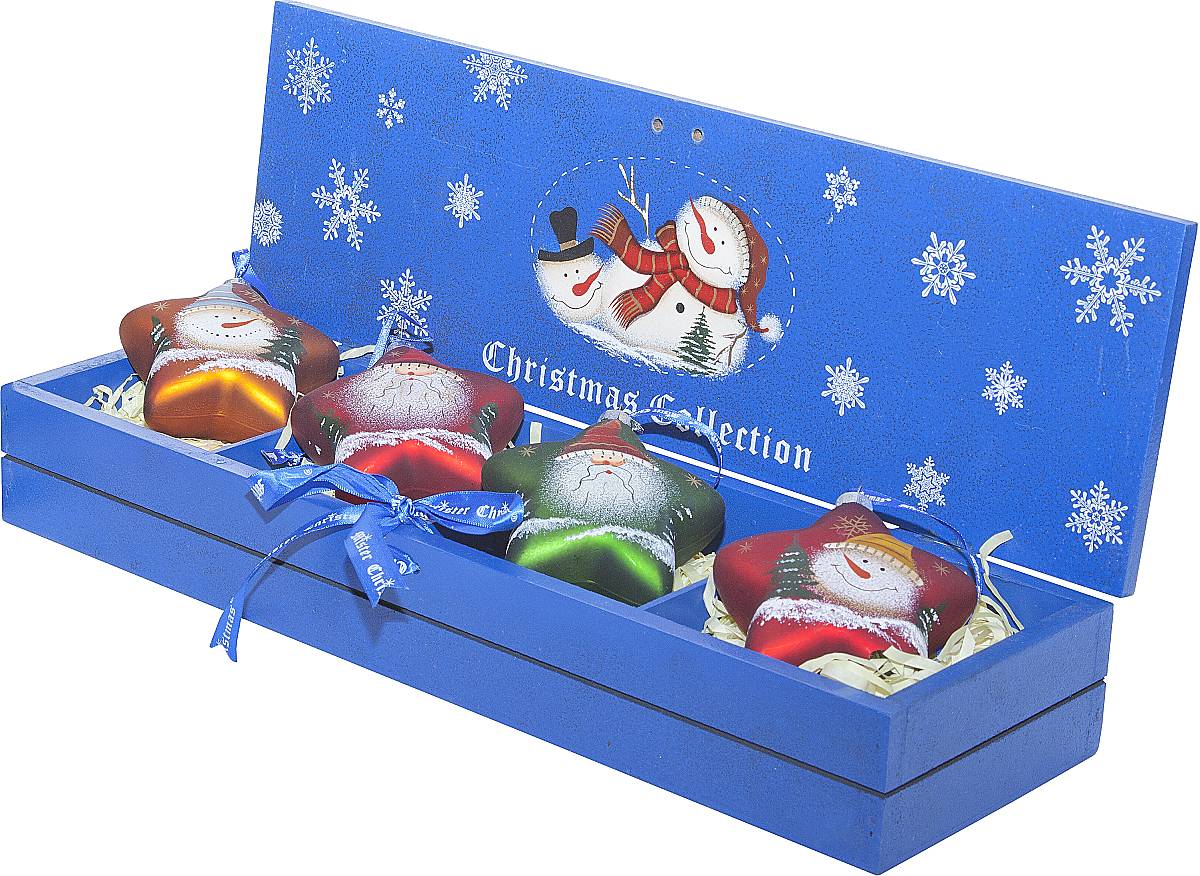 Набор украшений в деревянной коробке LH-B1-SET/4