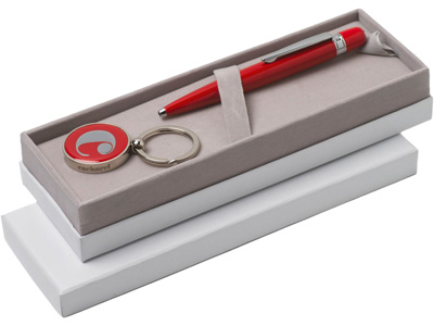 Набор Cacharel: шариковая ручка, брелок с флеш-картой USB 2. на 4 Гб