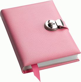 Записная книжка «Pink» с замочком, розовая